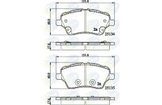 Sada brzdových platničiek kotúčovej brzdy COMLINE CBP02197