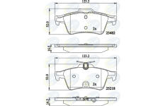 Sada brzdových platničiek kotúčovej brzdy COMLINE CBP02198