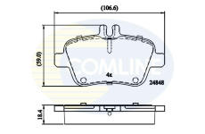Sada brzdových platničiek kotúčovej brzdy COMLINE CBP02209