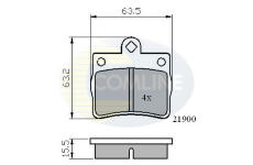 Sada brzdových platničiek kotúčovej brzdy COMLINE CBP0220