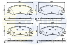 Sada brzdových platničiek kotúčovej brzdy COMLINE CBP02210
