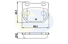 Sada brzdových platničiek kotúčovej brzdy COMLINE CBP02215