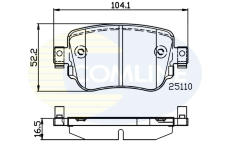 Sada brzdových platničiek kotúčovej brzdy COMLINE CBP02220