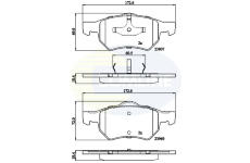 Sada brzdových platničiek kotúčovej brzdy COMLINE CBP02222