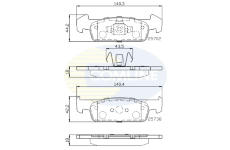 Sada brzdových platničiek kotúčovej brzdy COMLINE CBP02223