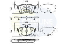 Sada brzdových platničiek kotúčovej brzdy COMLINE CBP02243