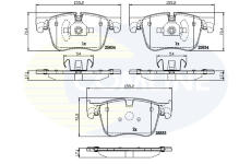 Sada brzdových platničiek kotúčovej brzdy COMLINE CBP02250