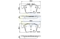 Sada brzdových platničiek kotúčovej brzdy COMLINE CBP02255