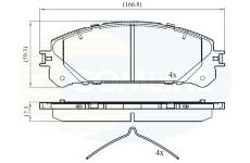 Sada brzdových platničiek kotúčovej brzdy COMLINE CBP02267