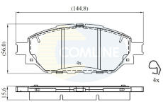 Sada brzdových platničiek kotúčovej brzdy COMLINE CBP02305