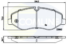 Sada brzdových platničiek kotúčovej brzdy COMLINE CBP02317