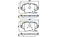 Sada brzdových platničiek kotúčovej brzdy COMLINE CBP02319