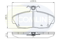 Sada brzdových platničiek kotúčovej brzdy COMLINE CBP0232