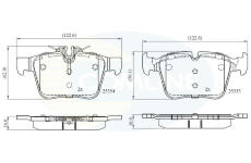 Sada brzdových platničiek kotúčovej brzdy COMLINE CBP02345