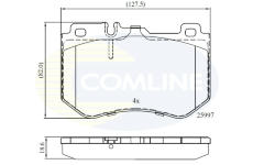 Sada brzdových platničiek kotúčovej brzdy COMLINE CBP02347