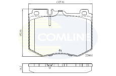Sada brzdových platničiek kotúčovej brzdy COMLINE CBP02348