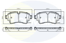 Sada brzdových platničiek kotúčovej brzdy COMLINE CBP02362