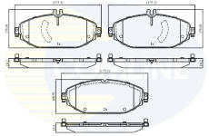 Sada brzdových platničiek kotúčovej brzdy COMLINE CBP02364