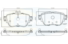 Sada brzdových platničiek kotúčovej brzdy COMLINE CBP02366