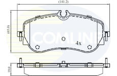 Sada brzdových platničiek kotúčovej brzdy COMLINE CBP02387