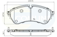 Sada brzdových platničiek kotúčovej brzdy COMLINE CBP02388
