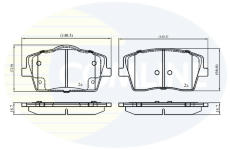 Sada brzdových platničiek kotúčovej brzdy COMLINE CBP02394