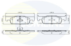 Sada brzdových platničiek kotúčovej brzdy COMLINE CBP02398