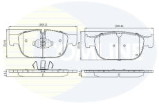 Sada brzdových platničiek kotúčovej brzdy COMLINE CBP02399
