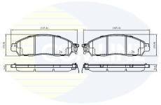 Sada brzdových platničiek kotúčovej brzdy COMLINE CBP02420