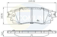 Sada brzdových platničiek kotúčovej brzdy COMLINE CBP02430