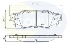 Sada brzdových platničiek kotúčovej brzdy COMLINE CBP02430