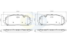 Sada brzdových platničiek kotúčovej brzdy COMLINE CBP02443