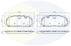Sada brzdových platničiek kotúčovej brzdy COMLINE CBP02443