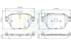 Sada brzdových platničiek kotúčovej brzdy COMLINE CBP02452