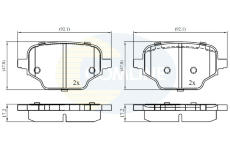 Sada brzdových platničiek kotúčovej brzdy COMLINE CBP02453
