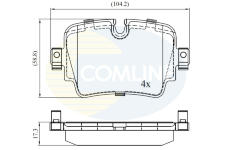 Sada brzdových platničiek kotúčovej brzdy COMLINE CBP02454
