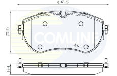 Sada brzdových platničiek kotúčovej brzdy COMLINE CBP02456
