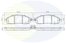 Sada brzdových platničiek kotúčovej brzdy COMLINE CBP02486