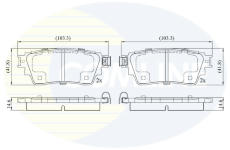Sada brzdových platničiek kotúčovej brzdy COMLINE CBP02487