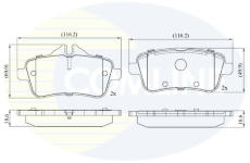 Sada brzdových platničiek kotúčovej brzdy COMLINE CBP02642