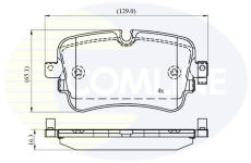 Sada brzdových platničiek kotúčovej brzdy COMLINE CBP02691
