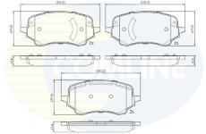 Sada brzdových platničiek kotúčovej brzdy COMLINE CBP02740