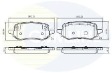Sada brzdových platničiek kotúčovej brzdy COMLINE CBP02741