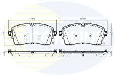 Sada brzdových platničiek kotúčovej brzdy COMLINE CBP02761