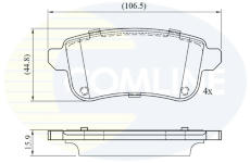 Sada brzdových platničiek kotúčovej brzdy COMLINE CBP02776