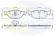 Sada brzdových platničiek kotúčovej brzdy COMLINE CBP02787