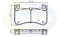 Sada brzdových platničiek kotúčovej brzdy COMLINE CBP02840