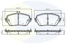 Sada brzdových platničiek kotúčovej brzdy COMLINE CBP02844