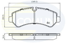 Sada brzdových platničiek kotúčovej brzdy COMLINE CBP02853