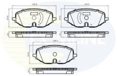 Sada brzdových platničiek kotúčovej brzdy COMLINE CBP02854